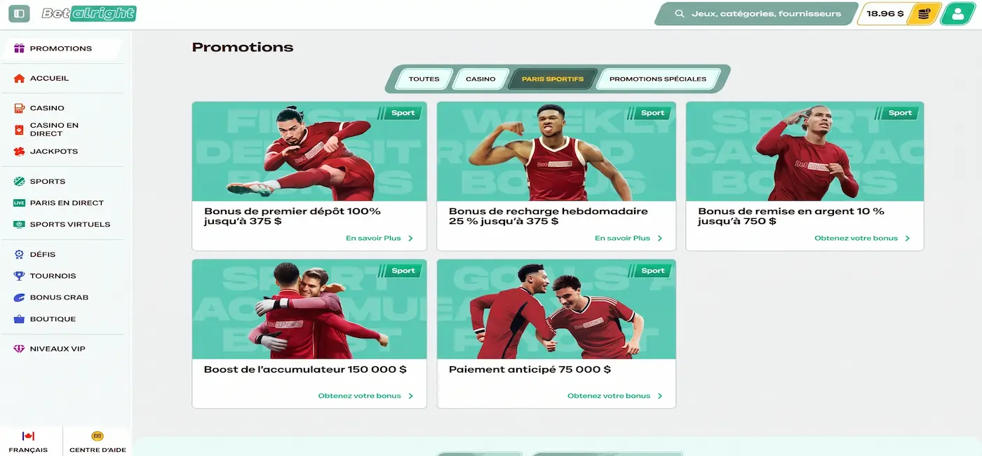 Betalright sportweddenschappen